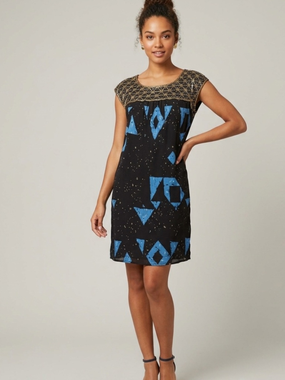 Anthropologie Lydia Beaded Swing Dress By Moulinette Soeurs